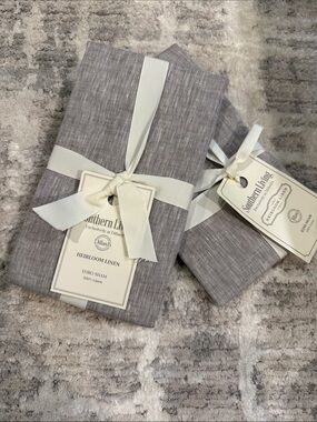 Southern Living Linen Euro Shams in Heathered Taupe